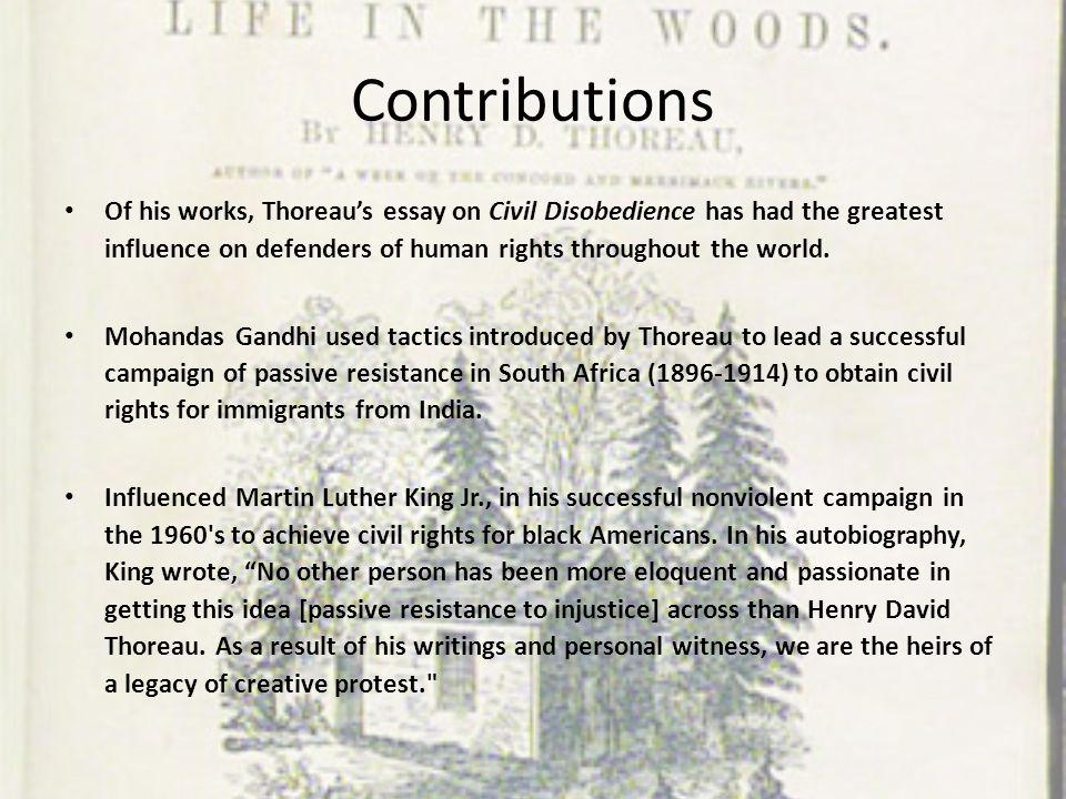 a comparison of martin luther king jr and henry david thoreau a comparison of martin luther king jr and henry david thoreau