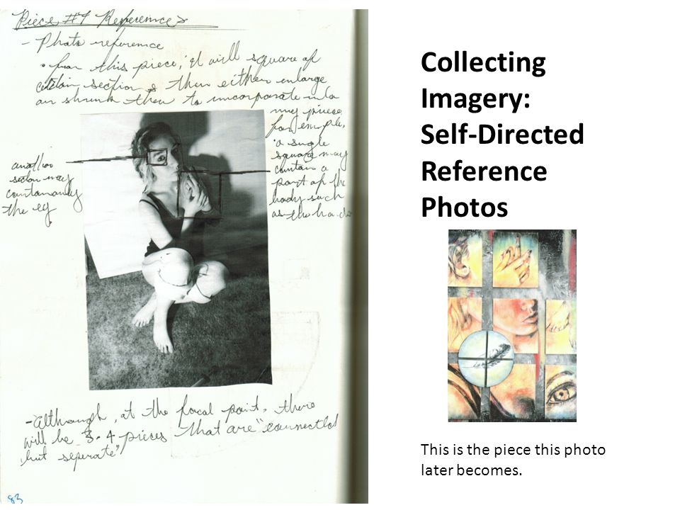 Collecting Imagery: Self-Directed Reference Photos This is the piece this photo later becomes.