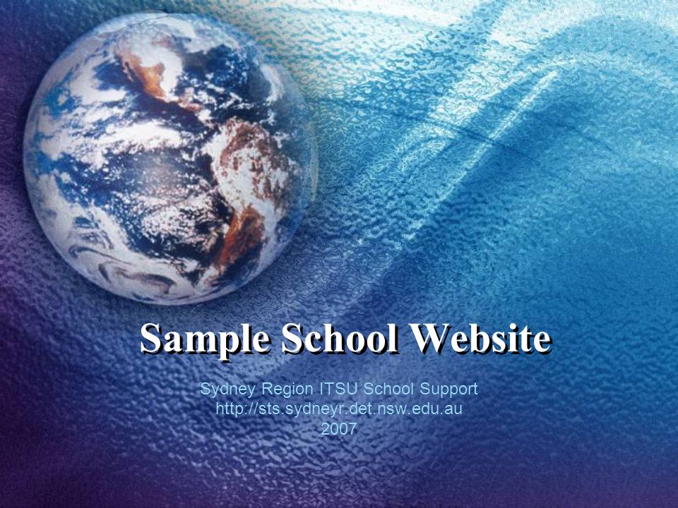 Sample School Website Sydney Region ITSU School Support