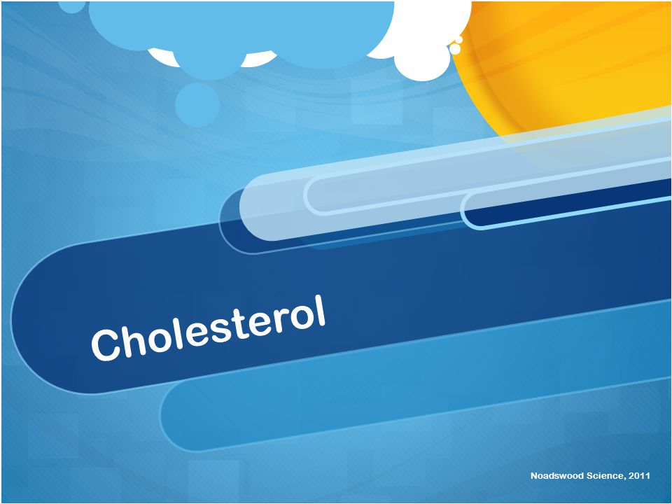 Cholesterol Noadswood Science, 2011