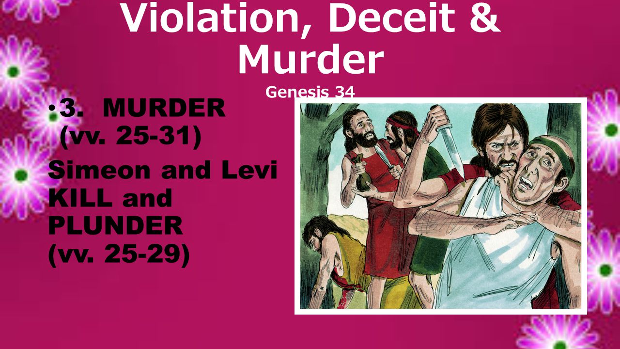 Violation, Deceit & Murder Genesis MURDER (vv.