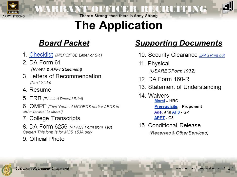 u s army recruiting command army strong theres strong then there warrant officer letter of recommendation
