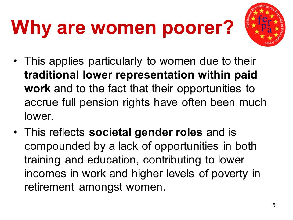 3 Why are women poorer.