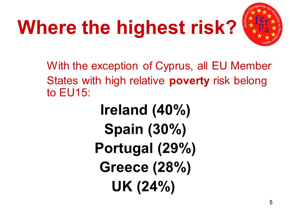 5 Where the highest risk.