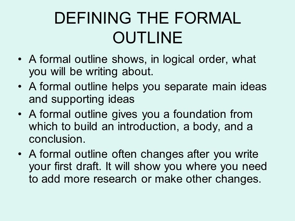 Writing An Essay Outline
