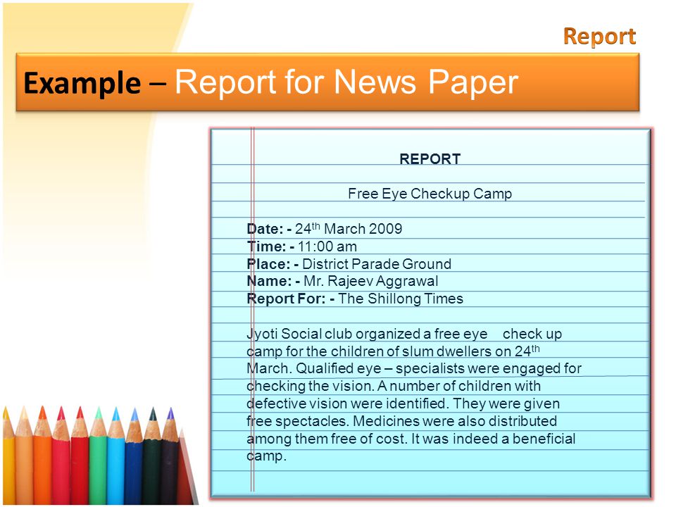 free title report