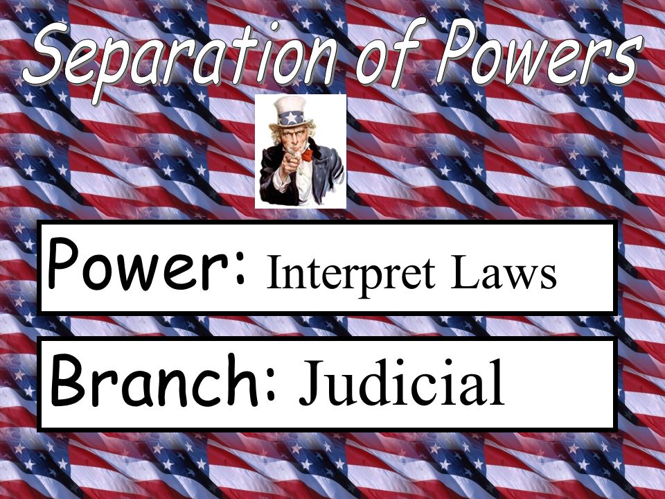 Power: Make Laws Branch: Legislative