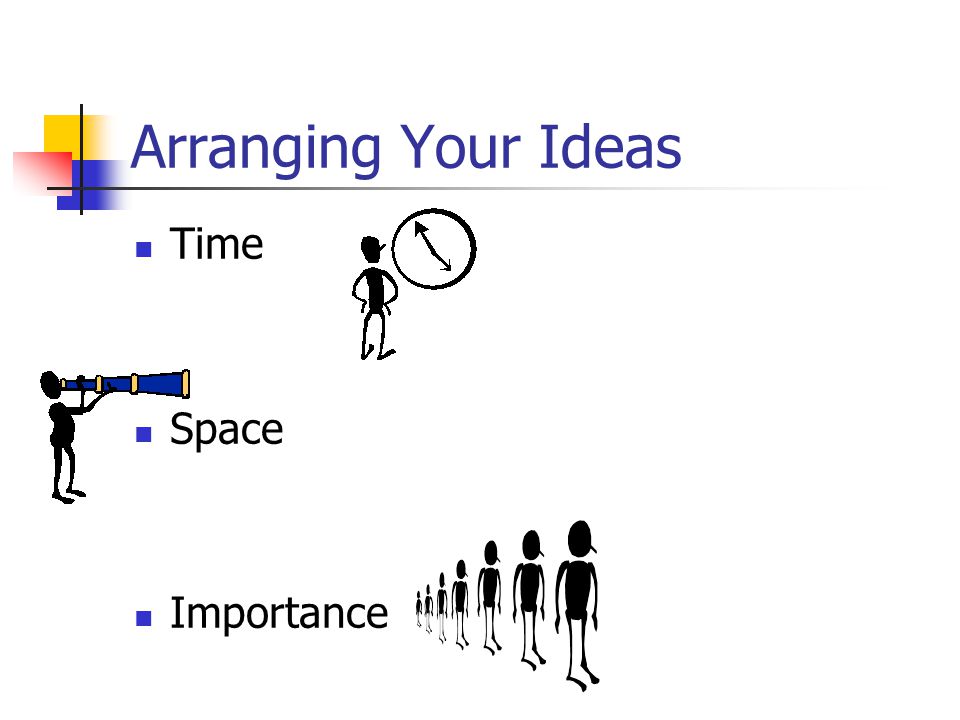 Arranging Your Ideas Time Space Importance