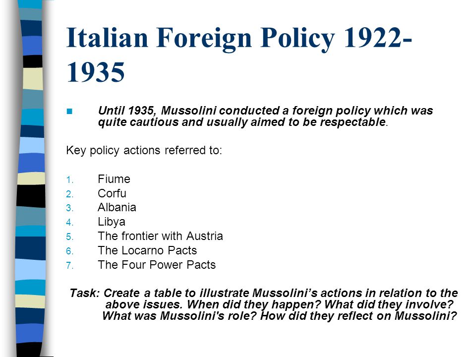mussolini foreign policy mussolini foreign policy