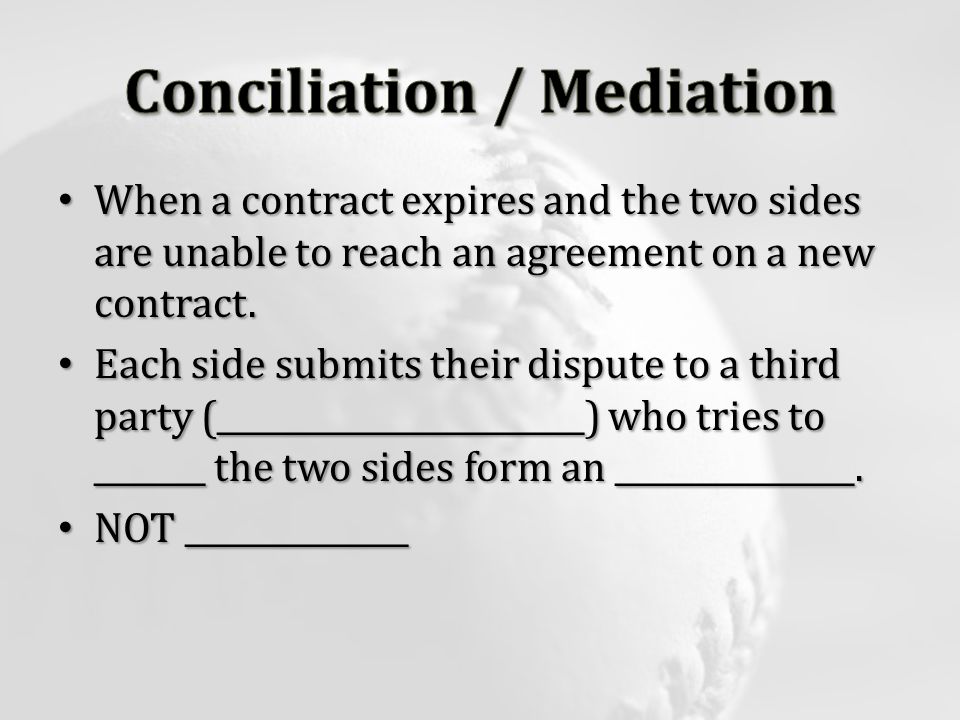 When a contract expires and the two sides are unable to reach an agreement on a new contract.