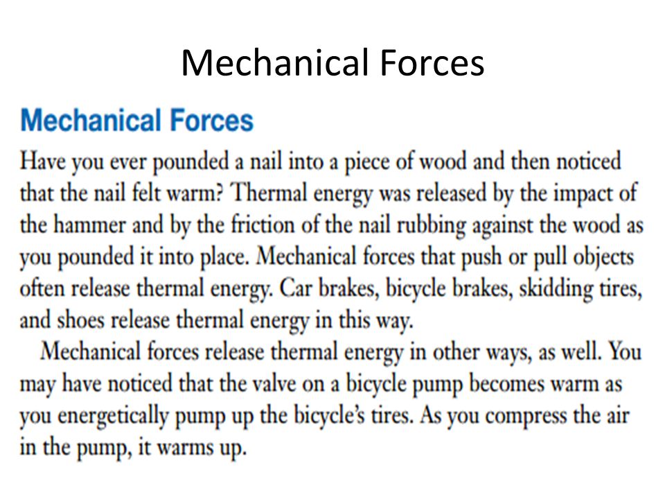 Mechanical Forces