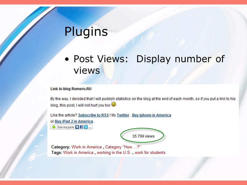 Plugins Post Views: Display number of views