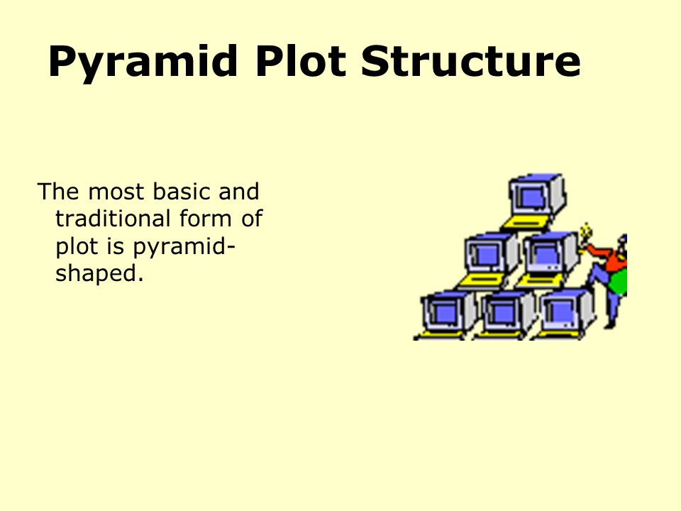 Pyramid Plot Structure The most basic and traditional form of plot is pyramid- shaped.