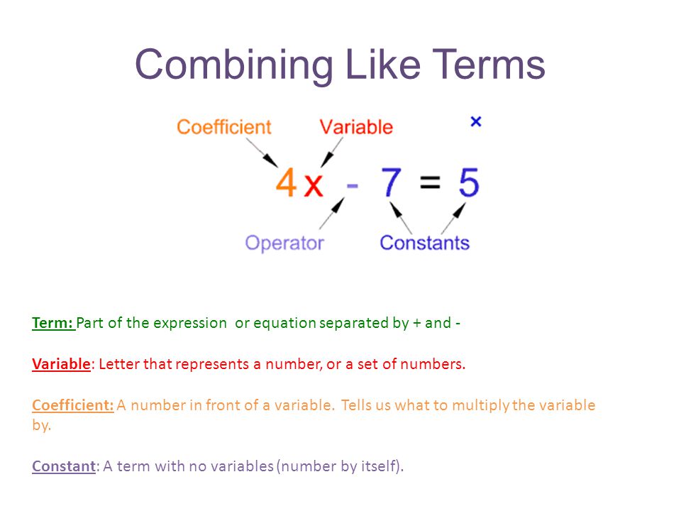 Worksheets Combining Like Terms Equations Worksheet homework answers 1 2 worksheet combining like terms term part of the expression or equation separated by and