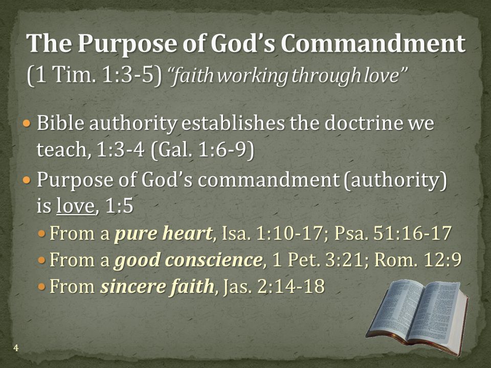 Bible authority establishes the doctrine we teach, 1:3-4 (Gal.