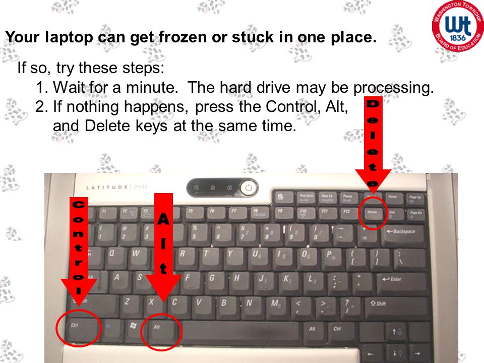 Your laptop can get frozen or stuck in one place. If so, try these steps: 1.