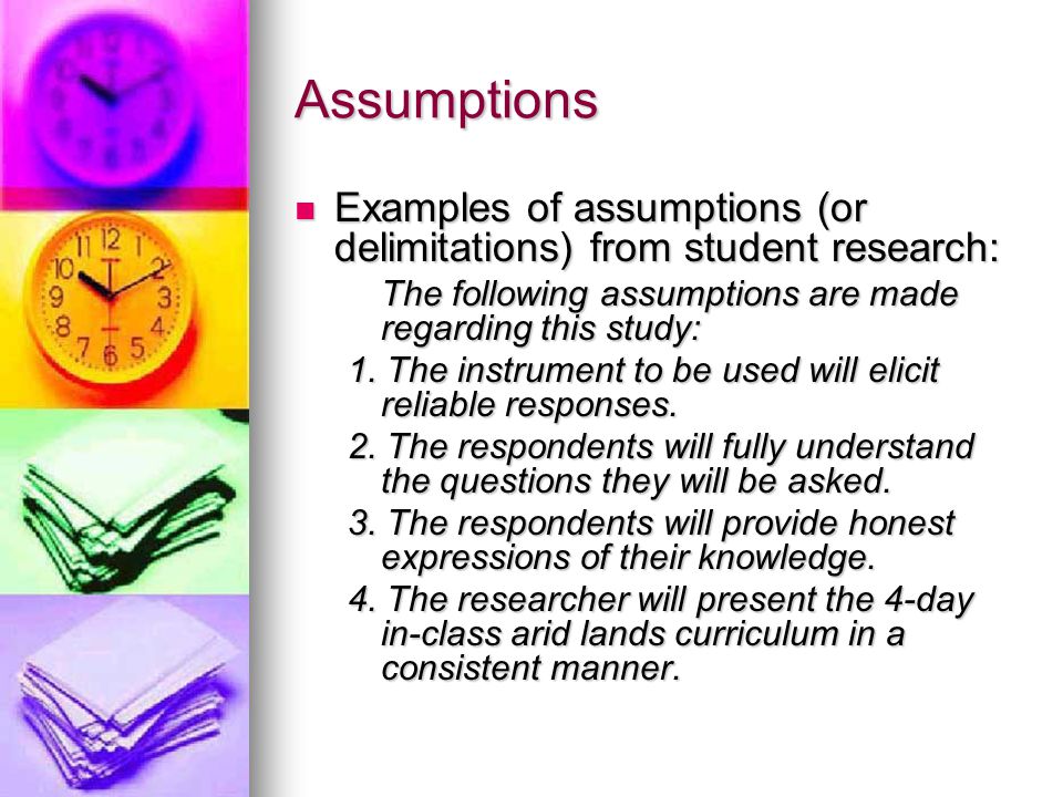 Assumption Dissertation Writing