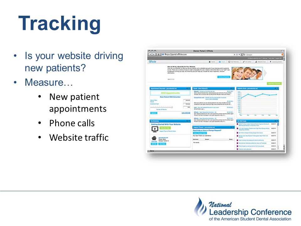 Tracking Is your website driving new patients.