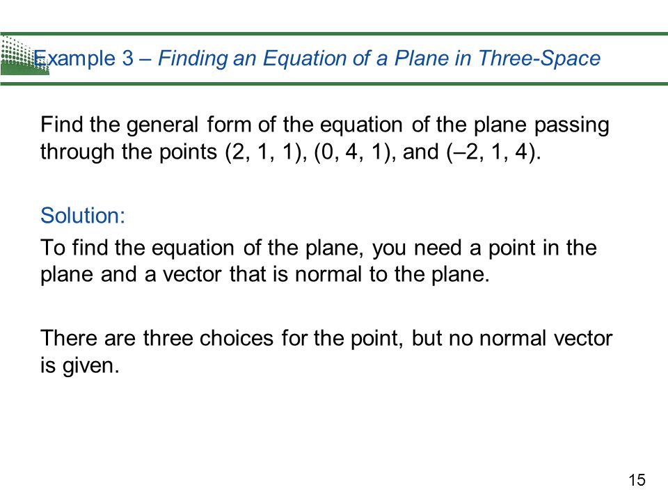 Finding Equation Of A Plane Talkchannels Finding The Equation Of A Plane Talkchannels