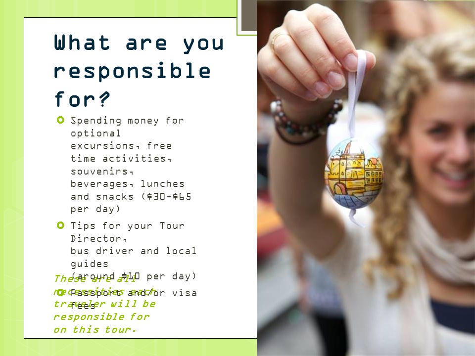 What are you responsible for.