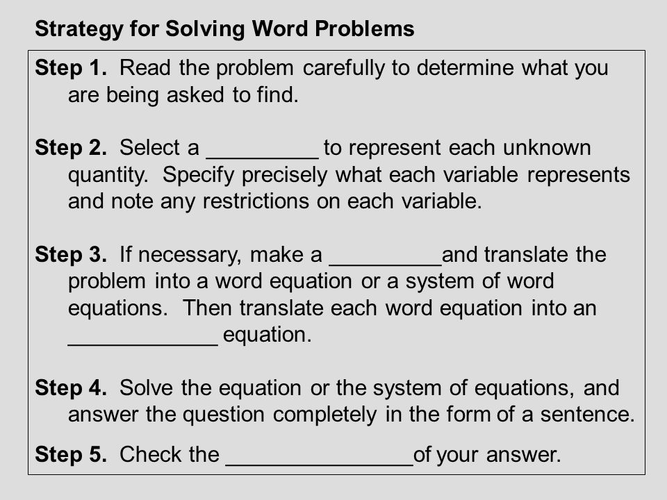 Translate Word Problems Into Equations Talkchannels Section 3 6 More S Of Linear Systems Lecture Guide Algebra I Unit 1 2 Translating Problems Into Equations Word