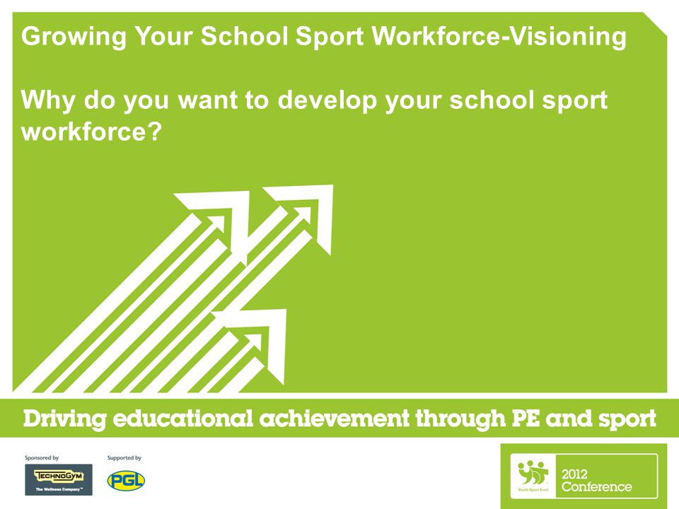 Growing Your School Sport Workforce-Visioning Why do you want to develop your school sport workforce