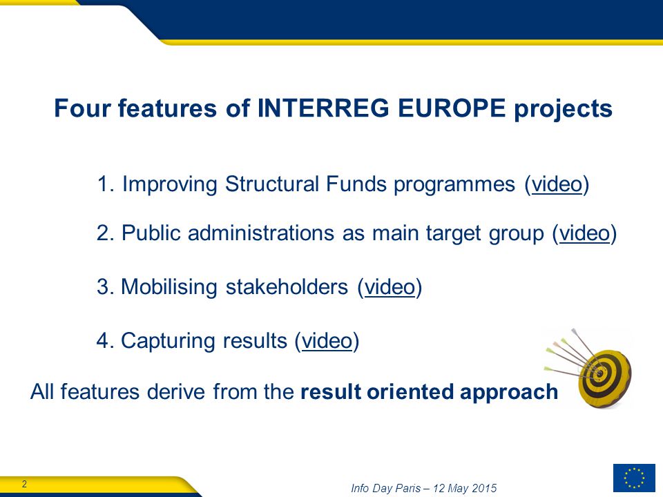 2 Info Day Paris – 12 May Improving Structural Funds programmes (video)video 2.