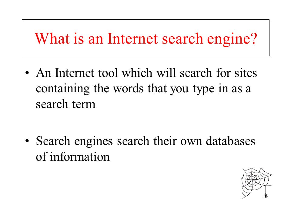 What is an Internet search engine.