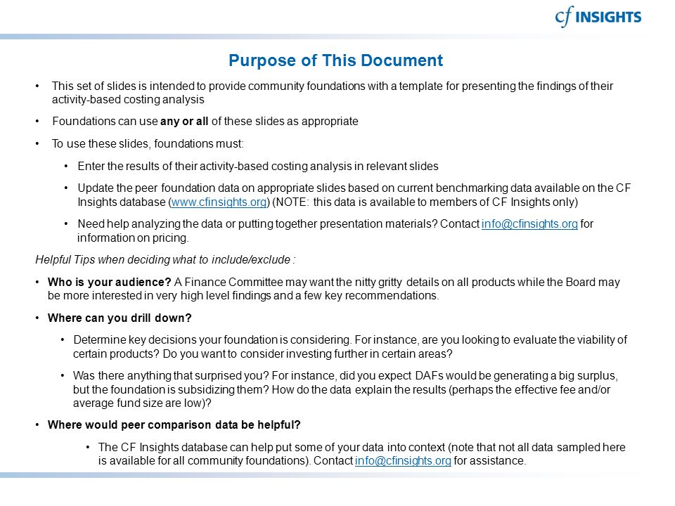 activity based costing template