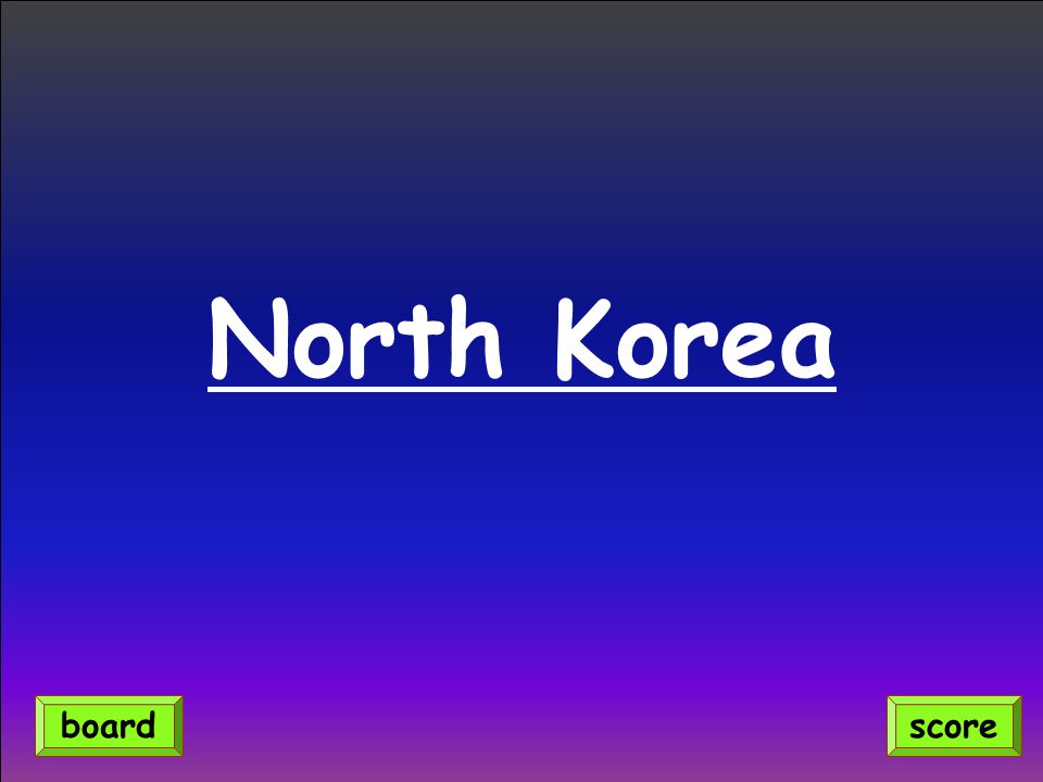North Korea scoreboard