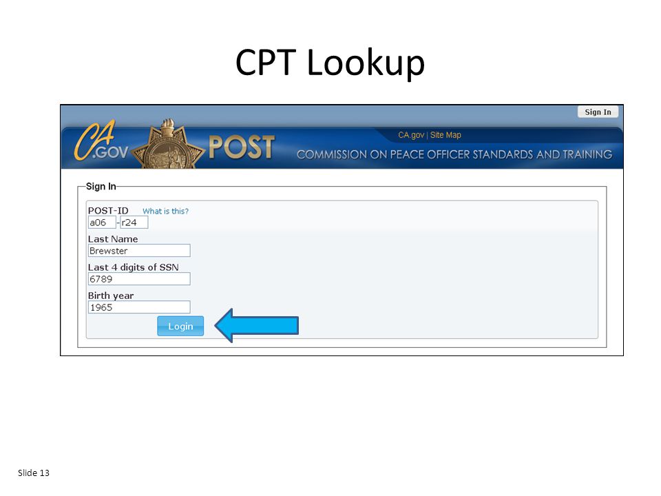 CPT Lookup Slide 13