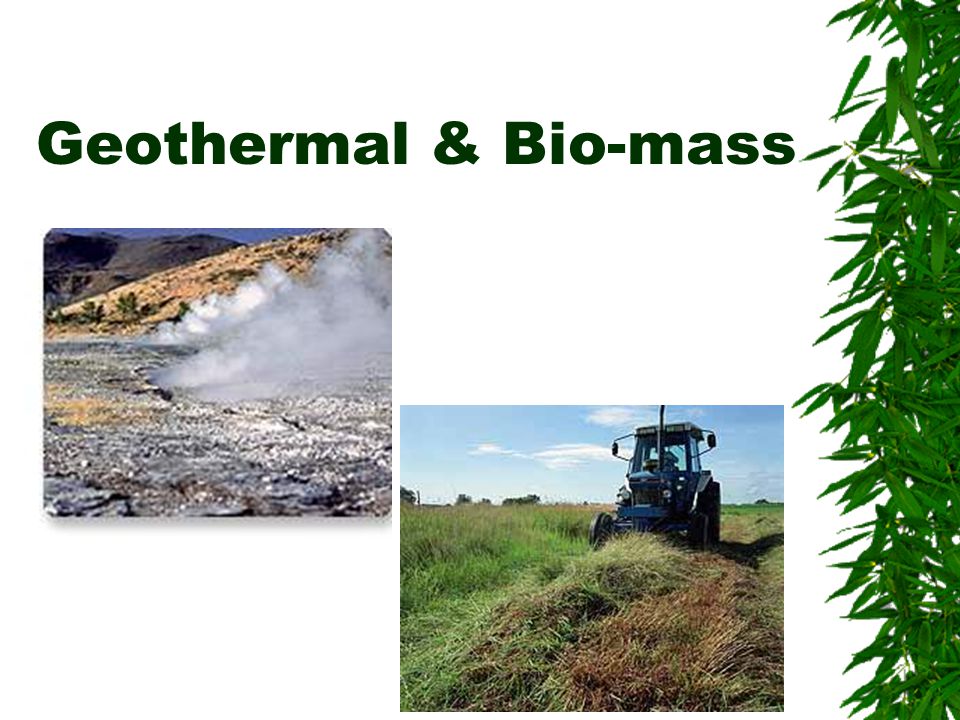Geothermal & Bio-mass