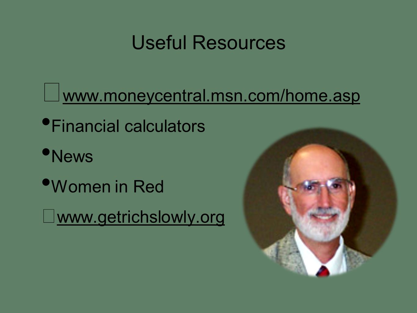 Useful Resources ★   Financial calculators News Women in Red ★