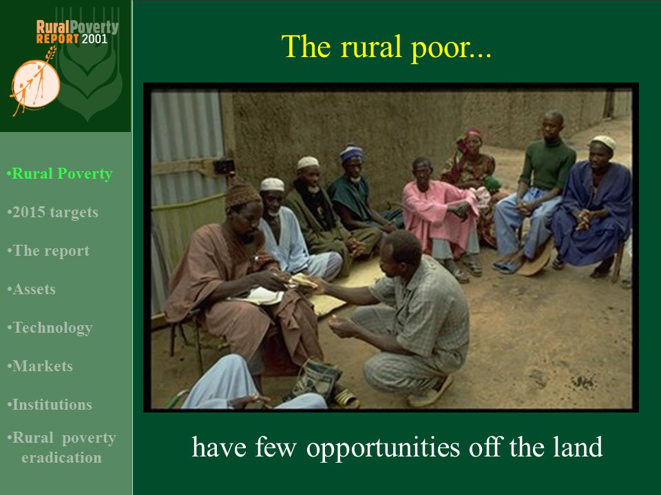 The rural poor...