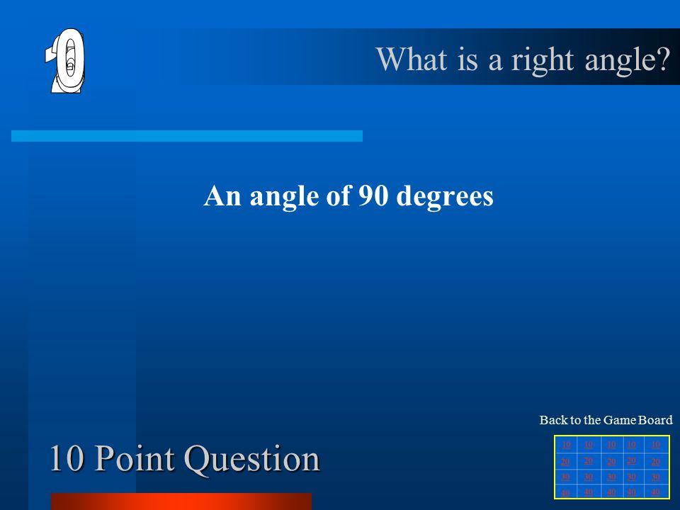 50 Point Question A polygon in which all sides and all angles are equal What is a regular polygon.