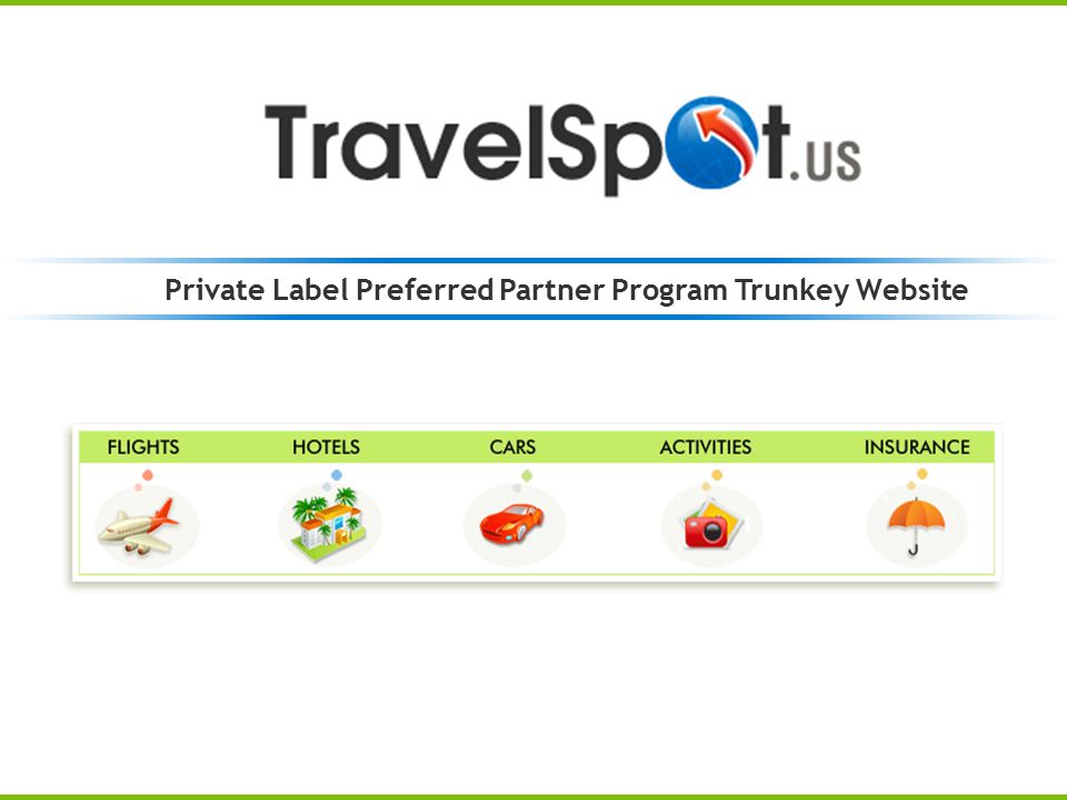 Private Label Preferred Partner Program Trunkey Website