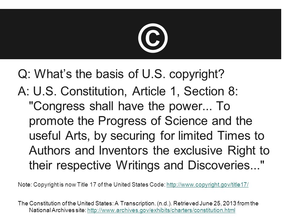 US Code Title 17 2013: Copyrights