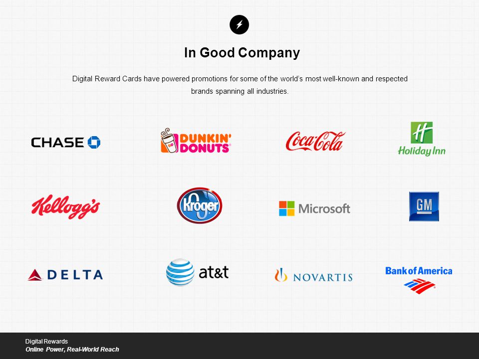 Digital Reward Cards have powered promotions for some of the world’s most well-known and respected brands spanning all industries.