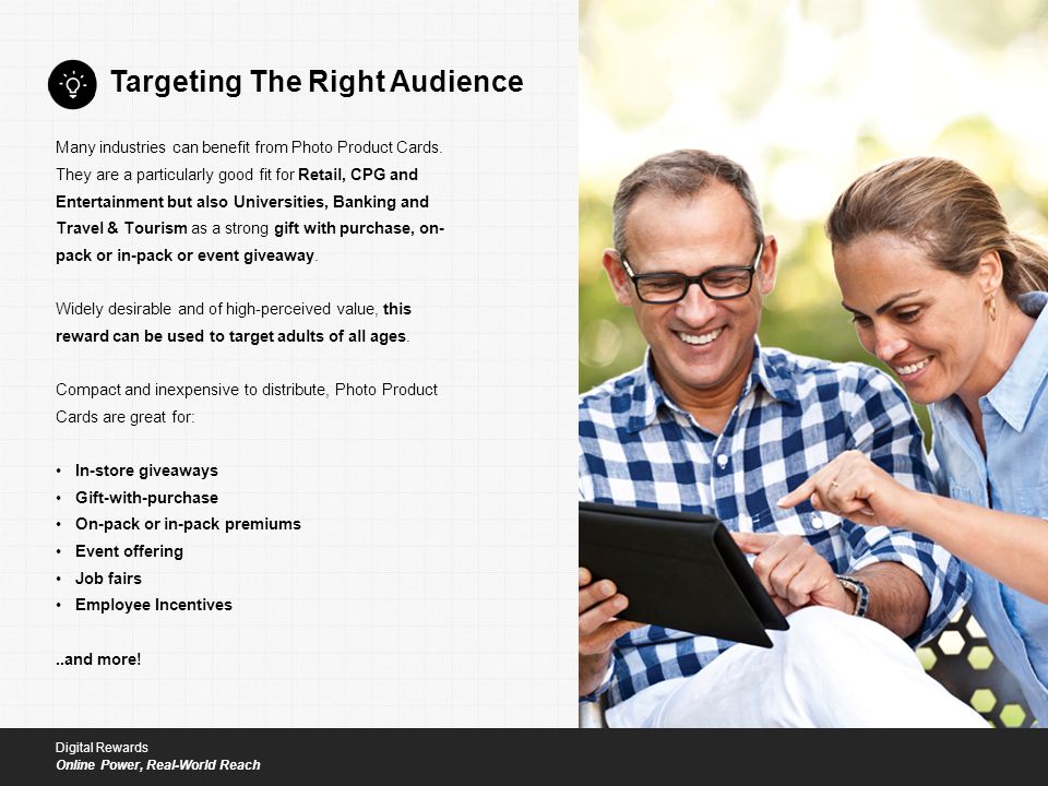 Targeting The Right Audience Many industries can benefit from Photo Product Cards.