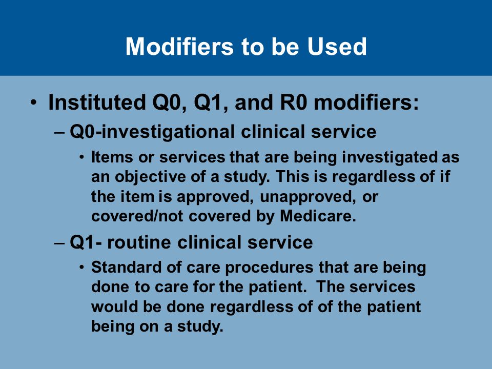 medicare modifiers