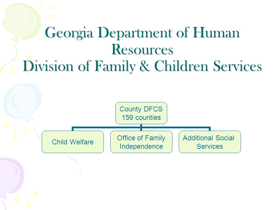 Georgia Department of Human Resources Division of Family & Children Services