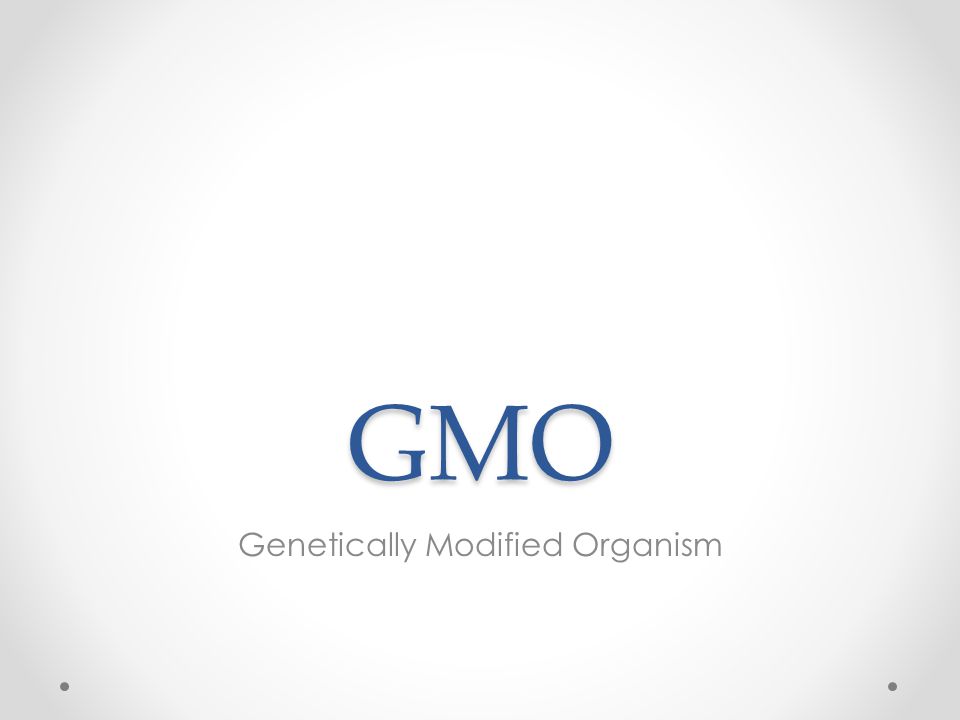 GMO Genetically Modified Organism