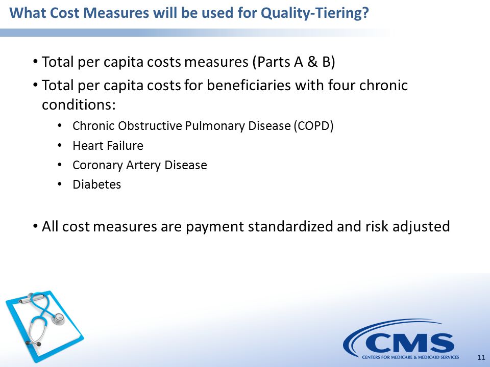 What Cost Measures will be used for Quality-Tiering.