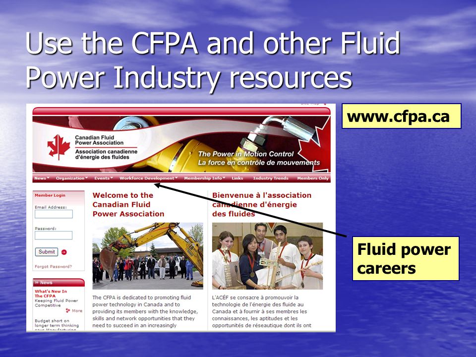 Use the CFPA and other Fluid Power Industry resources   Fluid power careers