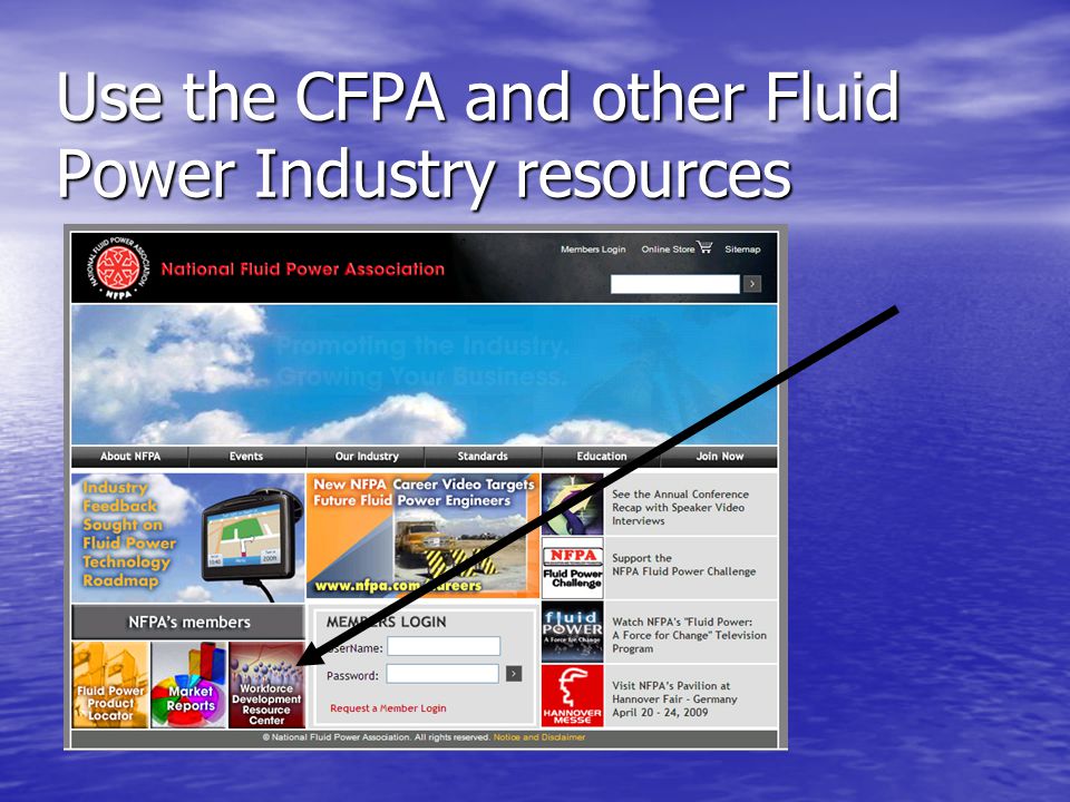 Use the CFPA and other Fluid Power Industry resources