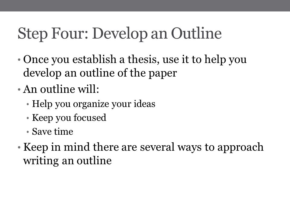 when creating an outline for developing the thesis you would when creating an outline for developing the thesis you would