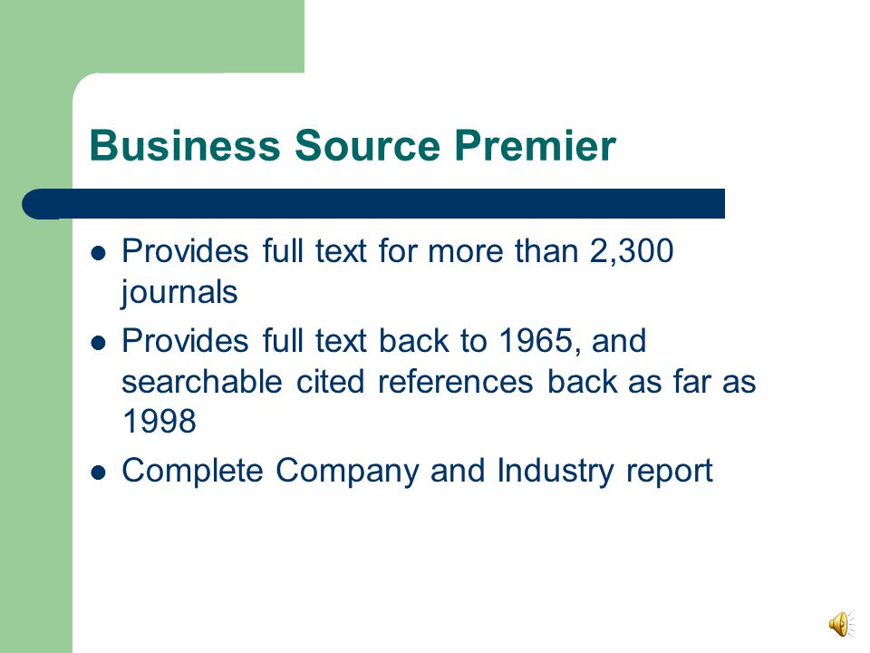 Database: Business Source Premier