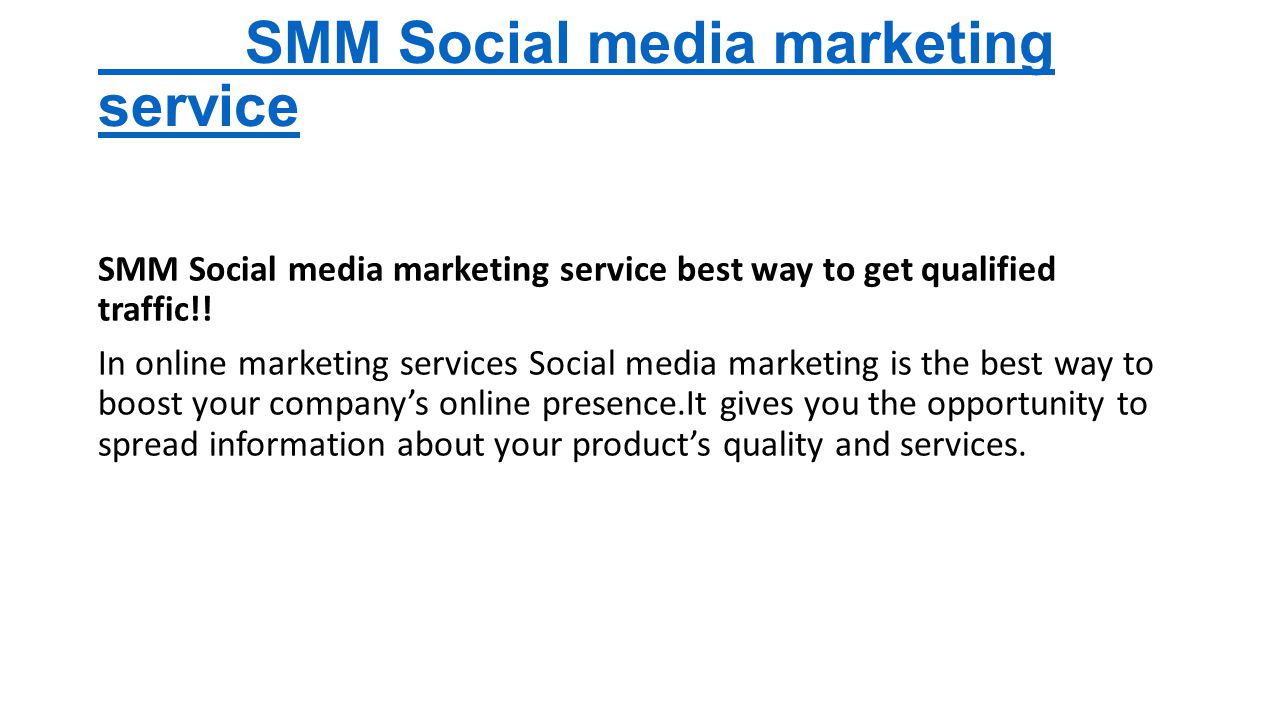 SMM Social media marketing service SMM Social media marketing service best way to get qualified traffic!.