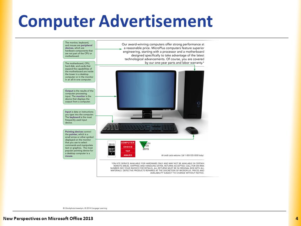 XP Computer Advertisement New Perspectives on Microsoft Office 20134