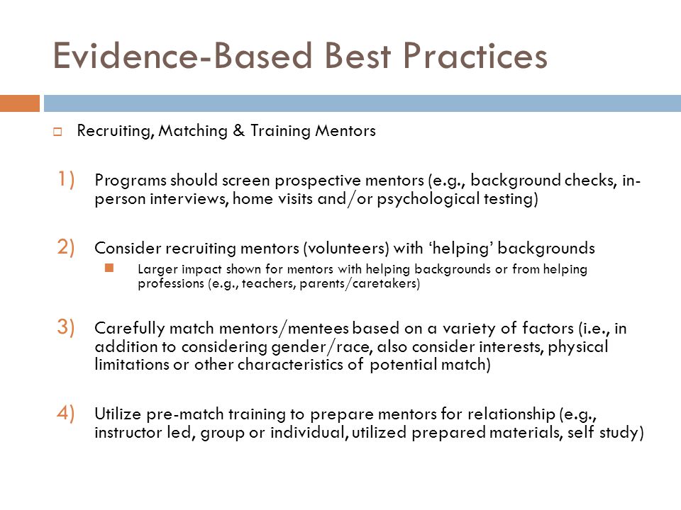 mentoring best practices
